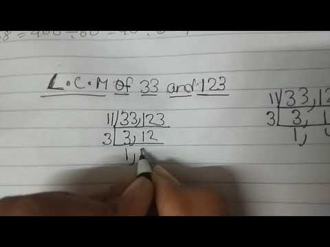 LCM of 33 and 123