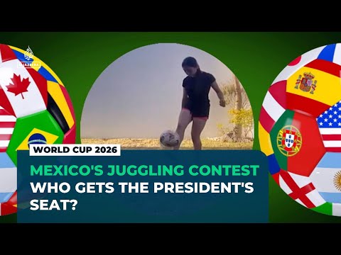 Hundreds of young Mexican women juggle for a World Cup opening match ticket