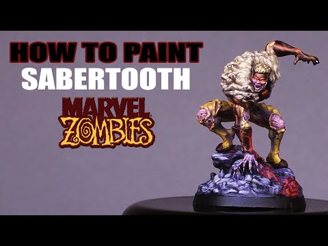 How To paint Zombie Sabertooth - Marvel Zombies
