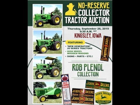 Preview of Rob Plendl John Deere New Generation 20 Series Collector Auction