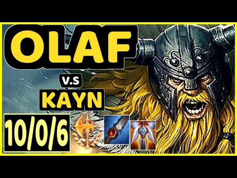 REGANK (OLAF) vs KAYN - 10/0/6 KDA JUNGLE CHALLENGER GAMEPLAY - KR
