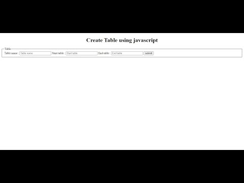 Javascript Tutorial Do While Loop How To Create Table Using Js Do While Statement In Urdu
