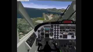 preview picture of video 'FLIGHTGEAR - BEECHCRAFT 1900D LANDING AT ST. BARTHELEMY(TFFJ)/RWY 10'