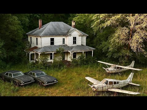 Pilot's ABANDONED Mansion with 2 Airplanes & 11 Cars Left Behind | Everything Still Inside