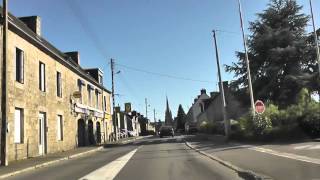 preview picture of video 'Driving Along Route de Guingamp, Rue de l'Armor & Place du Centre, Bourbriac, Brittany, France'