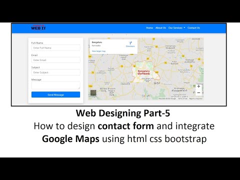 Learn Web Designing Part 5 How to design contact form and integrate ...