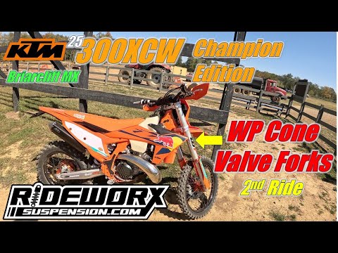 2025 KTM 300XCW Champion Edition: WP Pro Components Cone Valve Forks...2nd Ride