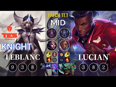 TES knight LeBlanc vs Lucian Mid - KR Patch 11.1