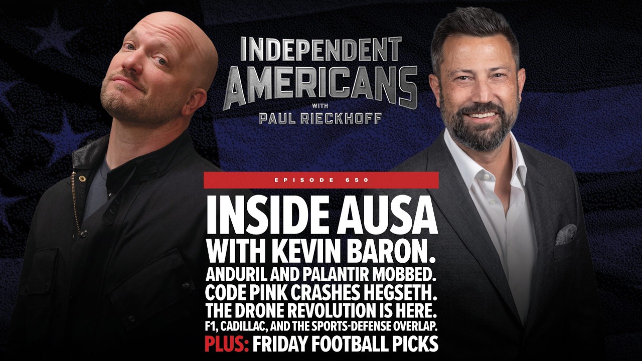 Inside AUSA with Kevin Baron. Anduril and Palantir mobbed. Code Pink crashes Hegseth. The drone revolution is here. F1, Cadillac, and the sports-defense overlap. Plus: Friday Football Picks
