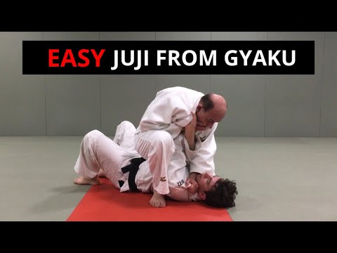 Easy Juji Gatame from Gyaku Juji Jime — judo technique demonstration