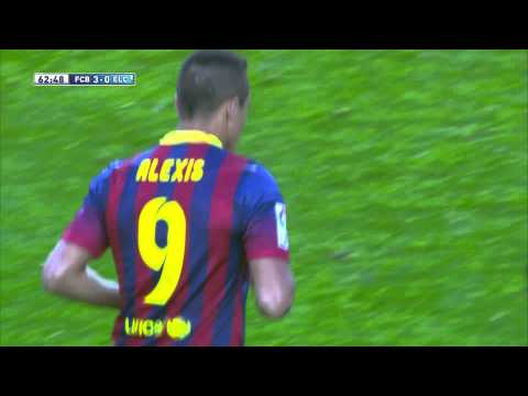 Gol de Alexis (3-0) en el FC Barcelona - Elche CF - HD