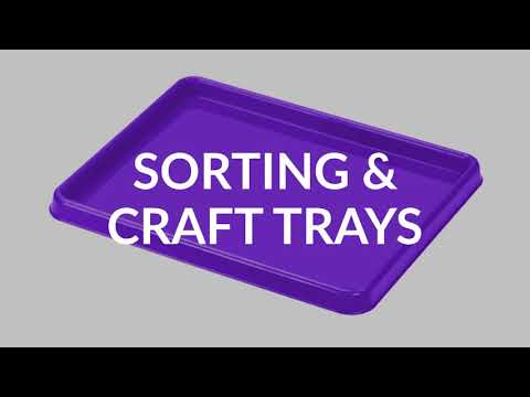 Slide 4 - Activity Trays, 12" x 16", Assorted Colours, Set of 12 (video)