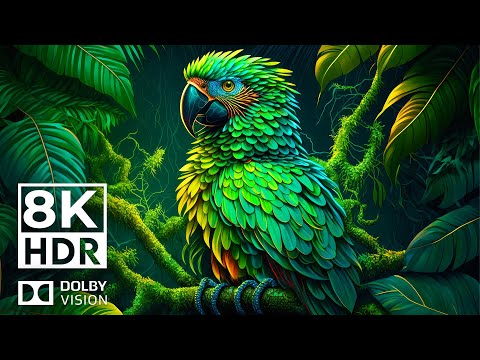 Animal Colorful Life in 8K HDR 60FPS  Dolby Vision | Cinematic Music (dynamic color)