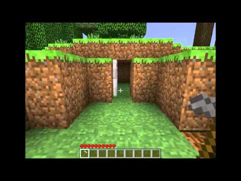 Minecraft Mechanism - Opening Door By Plowing Dirt