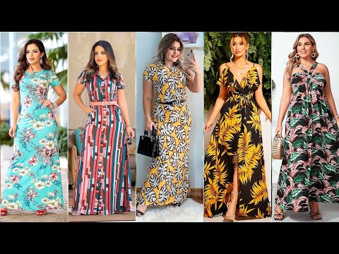 Women Floral Printed Summer Maxi Dresses Design 2023 |...