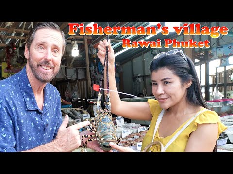 Melhor mercado de frutos do mar em Phuket, Tailândia