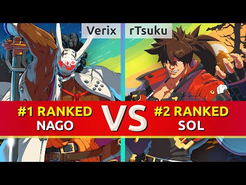 GGST ▰ Verix (#1 Ranked Nagoriyuki) vs rTsuku (#2 Ranked Sol). High Level Gameplay