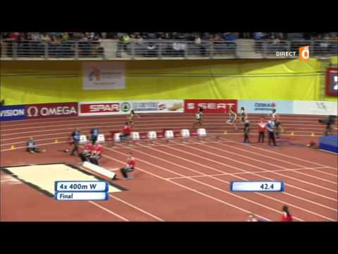 Finale du 4X400m féminin des Championnats d'Europe indoor de Prague 2015