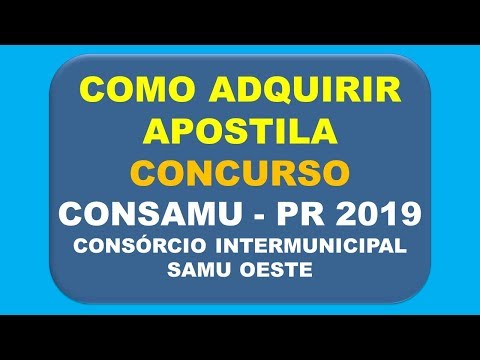 Baixar Apostila Concurso CONSAMU PR 2019