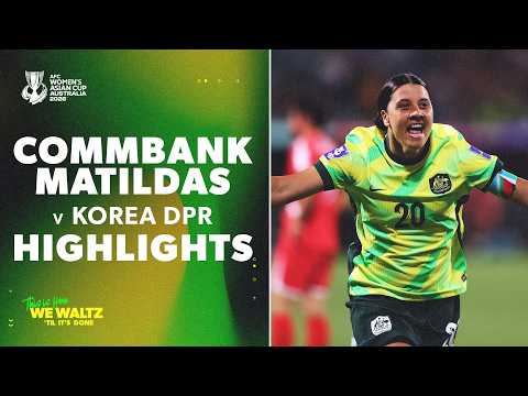 Sam Kerr & Alanna Kennedy Fire Matildas Past Korea DPR | Women's Asian Cup Quarter-Final Highlights