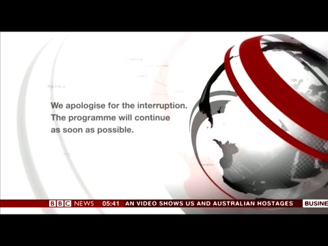 Programme breakdown screen appears unintentionally on BBC News