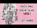 LEFT HANDED CROCHET: Frosty Pines Throw Crochet Along | CAL Week 1