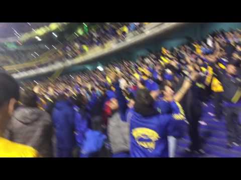 La 12 festejo post partido Boca vs Nacional - Copa Libertadores 2016
