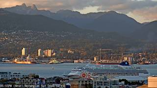 Spectacular Sunset Send-Off: Norwegian Sun & Harbour Rush Hour Departures | Vancouver Cruise Season