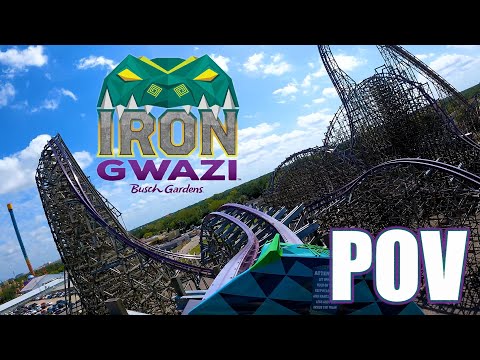 Iron Gwazi Front Row POV - Busch Gardens Tampa - 4K 60fps