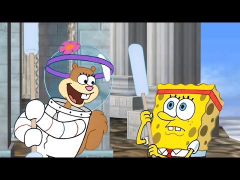 Spongebob and Sandy on Hyrule Temple