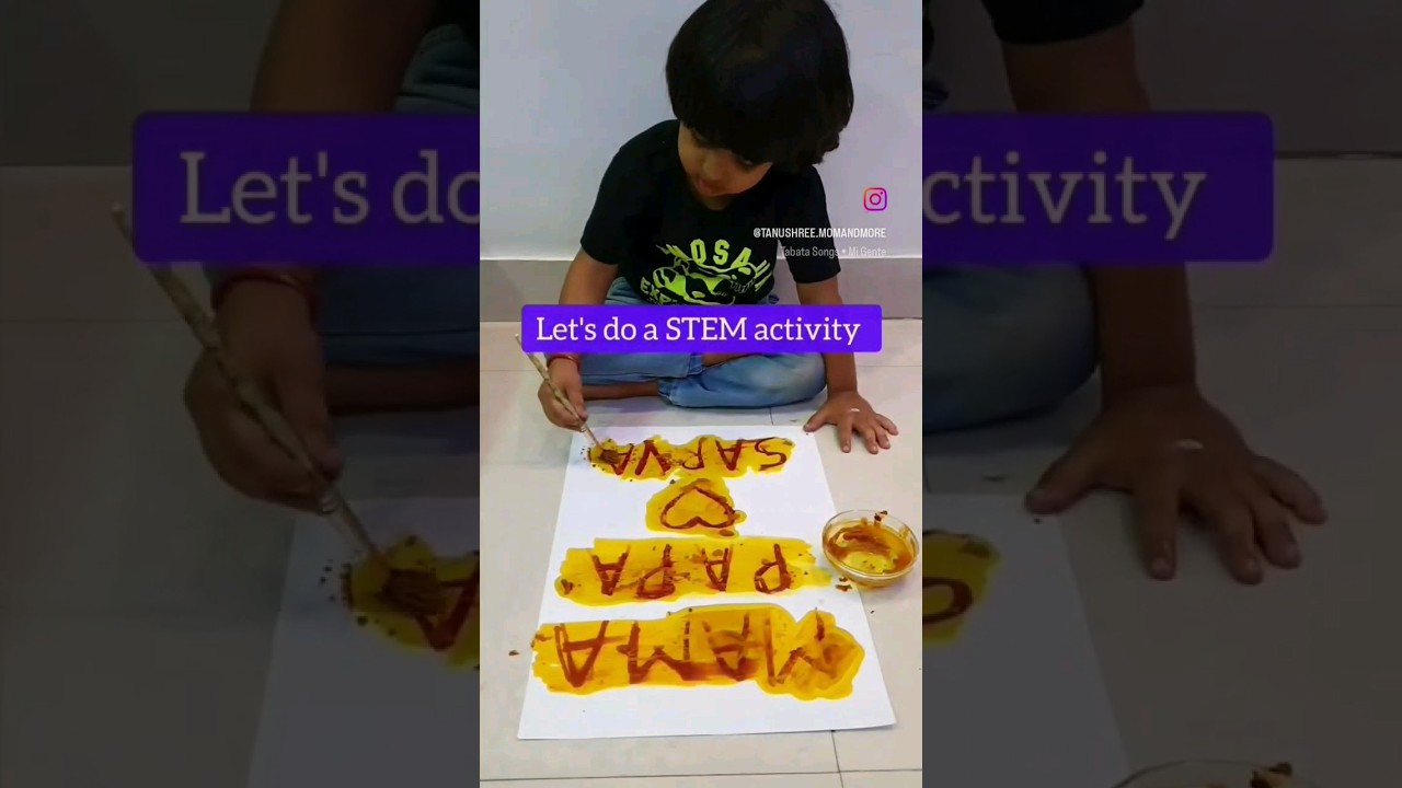 STEM activity: 3 years + #stem #stemeducation #funactivities #painting #art #kidslearning #educator