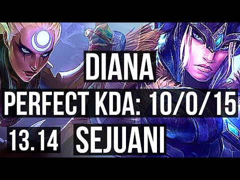 DIANA vs SEJUANI (JNG) | 10/0/15, Rank 7 Diana, Legendary | KR Grandmaster | 13.14