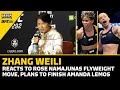 Zhang Weili Reacts To Rose Namajunas Flyweight Move, Plans To Finish Amanda Lemos | UFC 292