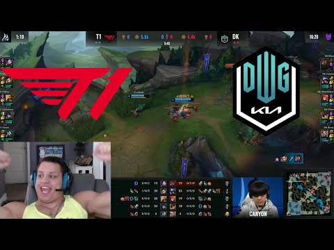 Tyler1 Reacts To First Blood In Game 5 DK vs T1!!!