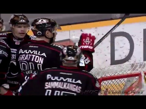 Josh Gratton Scores, Celebrates with zip from Goalie's water bottle - Saipa vs Porin Ässät (Liiga)