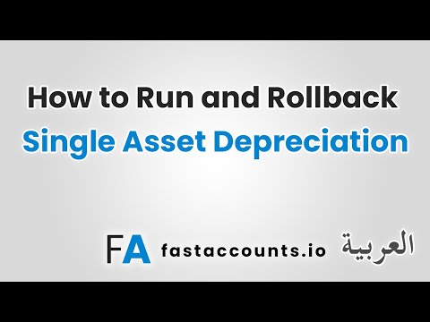 How to Run and Rollback Single Asset Depreciation – العربية