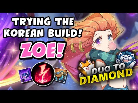 TRYING THE KOREAN ZOE BUILD! DUO TO DIAMOND - VICKSY | League of Legends