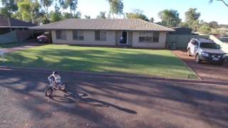 Lucian riding in Paraburdoo, Western Australia