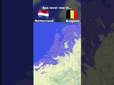 Sea level rise in Netherland and Belgium