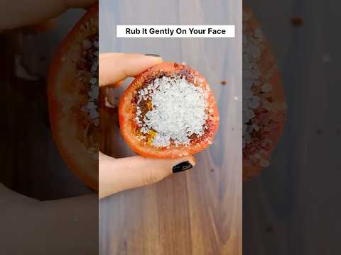 Easy Tomato Facial At Home | Get Fair & Clear Skin/Remove Skin Tanning #beauty #skin #suntan #shorts