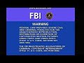 Sony FBI Warning Screen 2001 2004