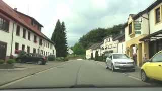 preview picture of video 'Weiskirchen Heilklimatischer Kurort Autofahrt, Weiher-Klinik  Saarland Germany  T4'
