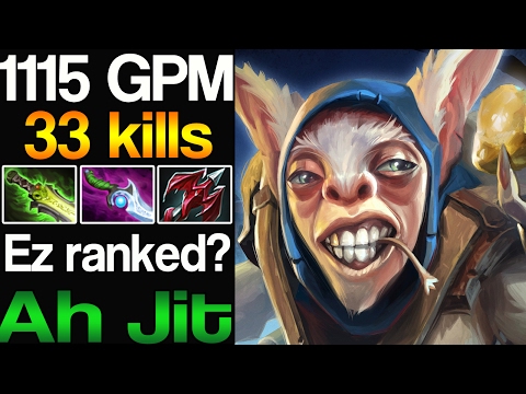 EPIC GPM - Ah Jit 7,8k MMR Rapes in ranked with Meepo - 33 kills - Dota 2