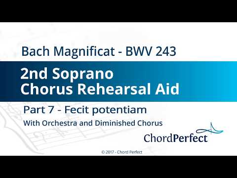Bach's Magnificat Part 7 - Fecit potentiam - 2nd Soprano Chorus Rehearsal Aid