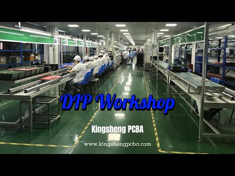PCB Manufacturing and PCB Assembly inside PCB Factory China - DIP Workshop Kingsheng PCBA