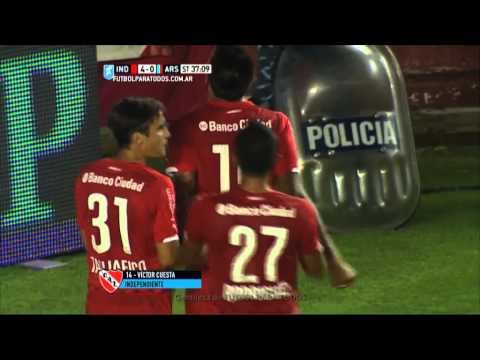 Gol de Cuesta. Independiente 4 - Arsenal 0. Fecha 6. Primera División 2015. FPT.