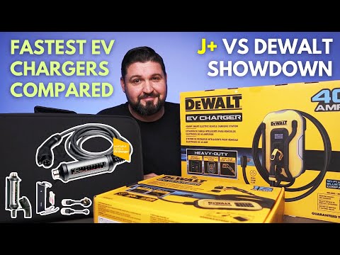 DEWALT Level 1 & 2 Portable Electric Vehicle (EV) Charger, 16 Amps, 120-240V, CSA Certified Indoor/Outdoor, NEMA 6-20 with 5-15 Adapter Included, 25 ft. Cable, 2024 Model video review thumbnail
