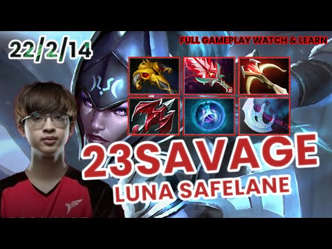 Luna Safelane Full Gameplay by 23savage - Dota 2 Patch 7.31b Full Gameplay