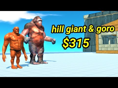 Goro with hill giant vs random team same price ARBS animal revolt battle simulator
