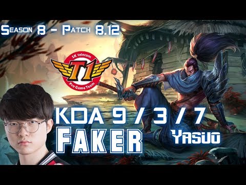 SKT T1 Faker YASUO vs LEBLANC Mid - Patch 8.12 KR Ranked